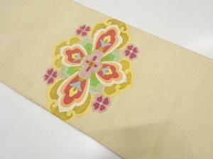 綴れ　華紋織り出し　名古屋帯